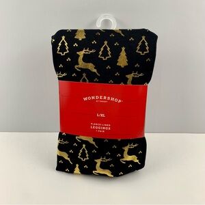 Wondershop At Target Women's Pants Fleece-Lined Leggings Deer/Tree Size L/XL